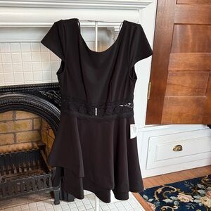 B Darlin Black tiered Dress with Lace Detail- NWT retail‎ 97